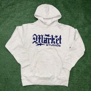 Market Studios Pixelated Logo Heavyweight Hoodie Men's Size Large